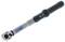 A torque wrench with a digital display, black and blue handle, and grey shaft, for precise torque measurement during screw-related work.