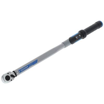 Torque wrench with a blue handle and metal body on a white background, suitable for precise tightening of screws in technical applications.