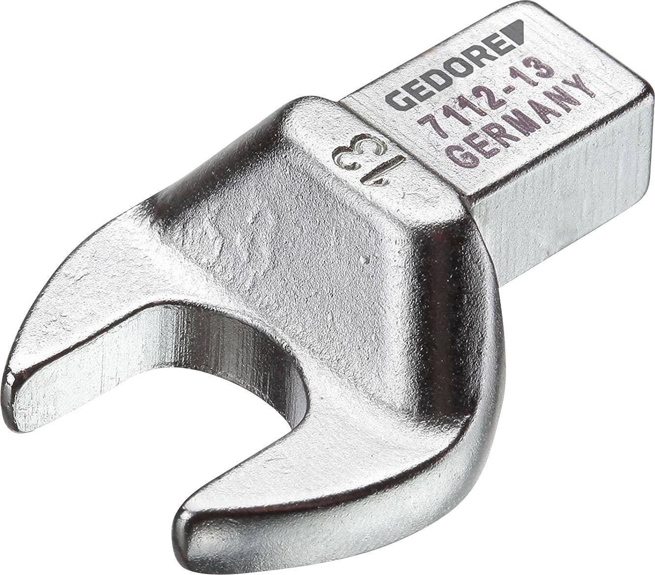 Silver fork-headed spanner with the inscription 'GEDORE 7112-13 GERMANY', size 13 mm, for screws and nuts.
