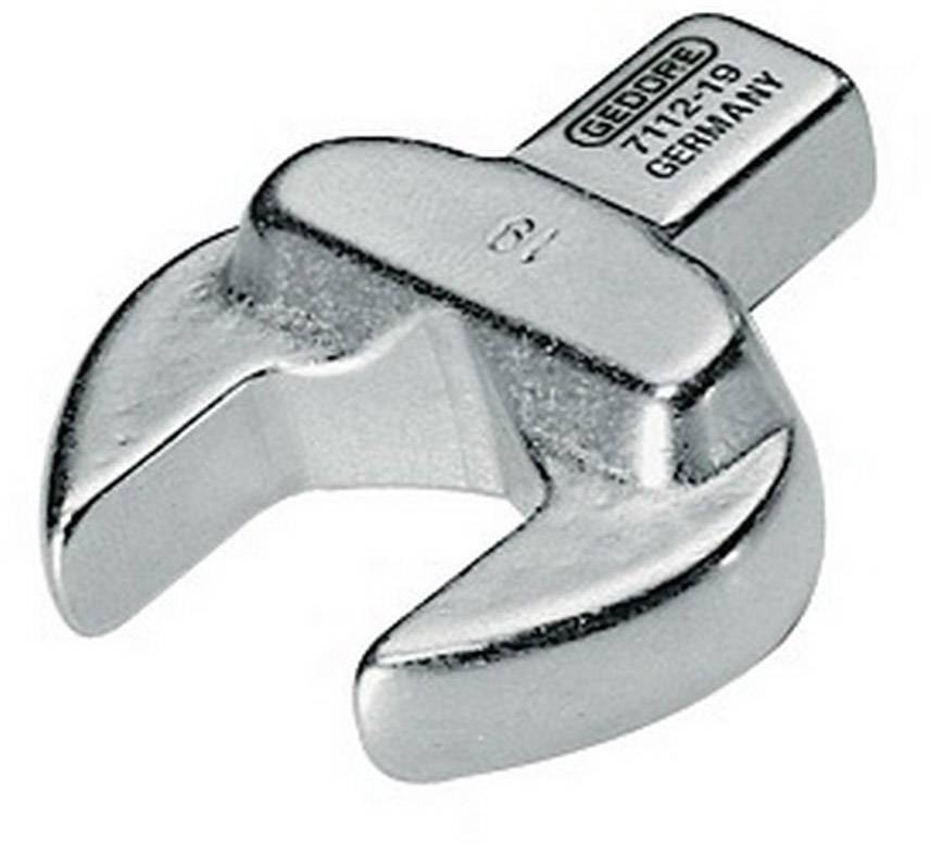 A chrome-plated spanner head attachment with the inscription 'GEDORE 19'. Manufactured in Germany. Suitable for professional tool applications.
