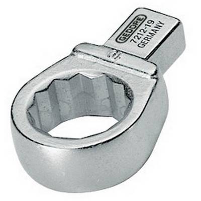 A silver ring key attachment with embossed lettering 'GEDORE 721-19 GERMANY'.