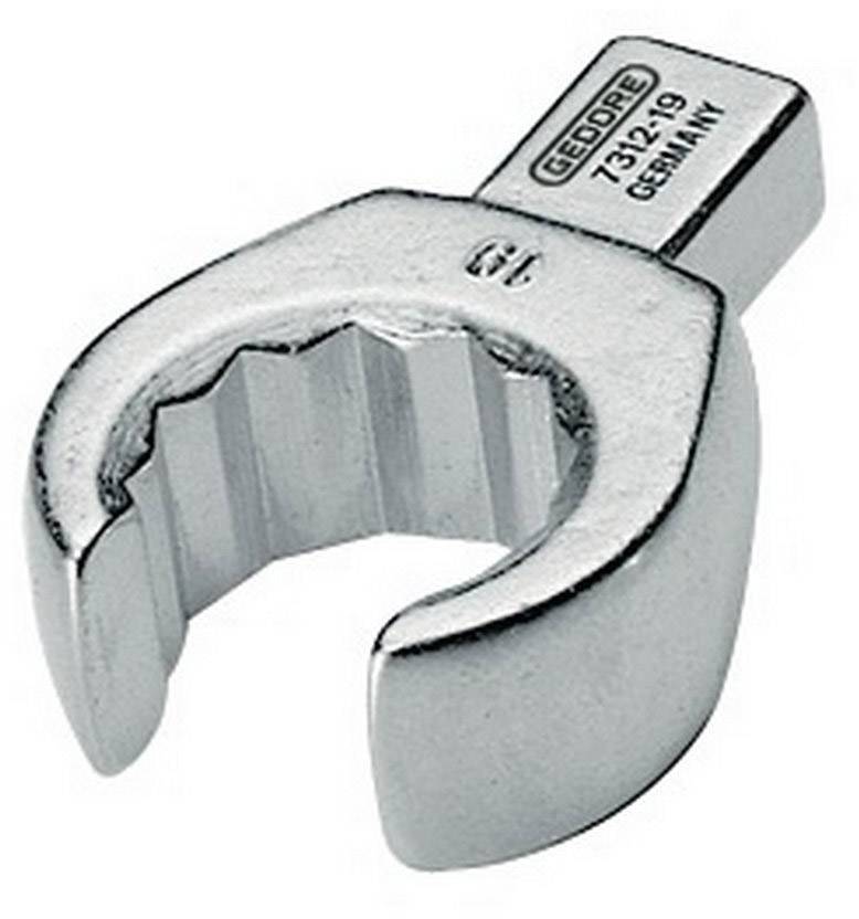 Spanner with an open ring and serrated internal profile, suitable for assembly work in hard-to-reach locations.