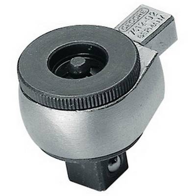 Metallic tool head with cylindrical design and labelling. Used for mechanical applications.