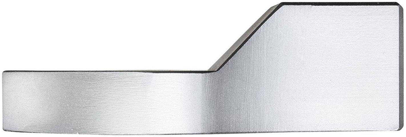 A silver-coloured, angular metal part with a bevelled surface.