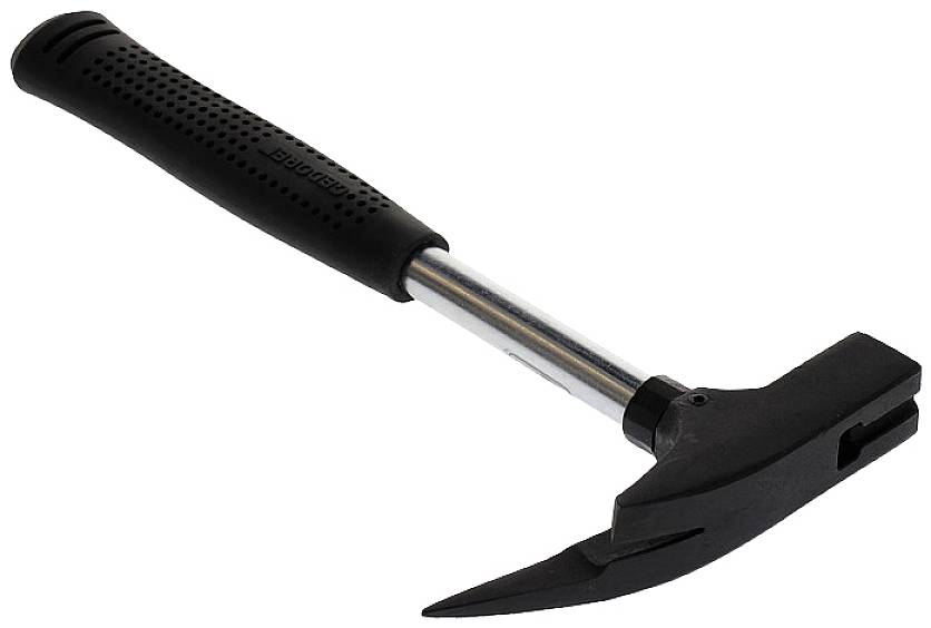A black welding knife with a tapered, flat head and non-slip handle.