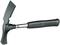 Black claw hammer with metal handle and rubber grip, left-sided blade, suitable for construction or woodworking.