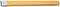 Chisel made of yellow metal with a flattened tip, suitable for construction or craft work.