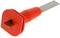 A red plastic tool with a flat metal blade, possibly a specialised screwdriver or similar.