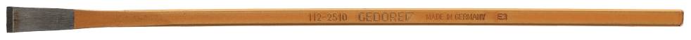 Flat chisel with an orange handle, marked 'GEDORE', suitable for removing materials or chiselling in construction work.