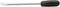 A lever tool with a black handle and a flat, curved end suitable for removing nails and levering.