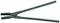 A black pair of pliers with a long handle and flat jaws, used for gripping and holding objects.