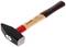 A hammer with a wooden handle and a black, rectangular head. The handle is partly red, partly in natural wood colour, with the inscription 'GEDORE'.