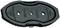 Metal part with three holes and serrated edges, stamped with 'DROP FORGED STEEL' and numbers.
