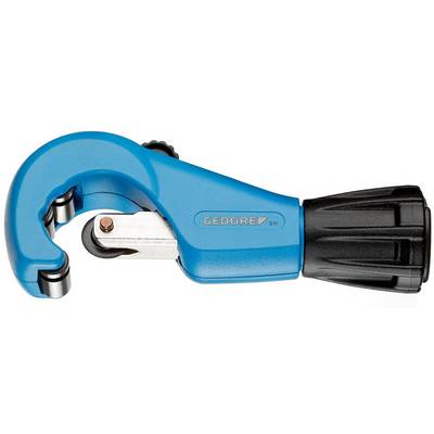 Pipe cutter with blue handle and black turning knob, marked with 'GEDORE'. Suitable for precise pipe cutting.