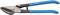 A blue metal scissors with a sturdy, metallic cutting head and ergonomic handles.