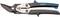 Tin snips, Gedore brand, with black and blue handles, suitable for cutting metal sheets.