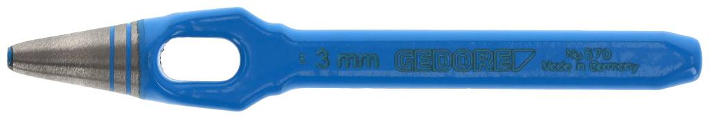 A blue oil-based marker with a metal nozzle, suitable for marking, is presented. '3 mm' is noted on the marker.