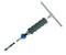 A T-handle screwdriver with non-slip grip and interchangeable bit; suitable for precise manual screwing.