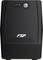 A black FSP uninterruptible power supply system with three LED indicators and a power on/off switch.