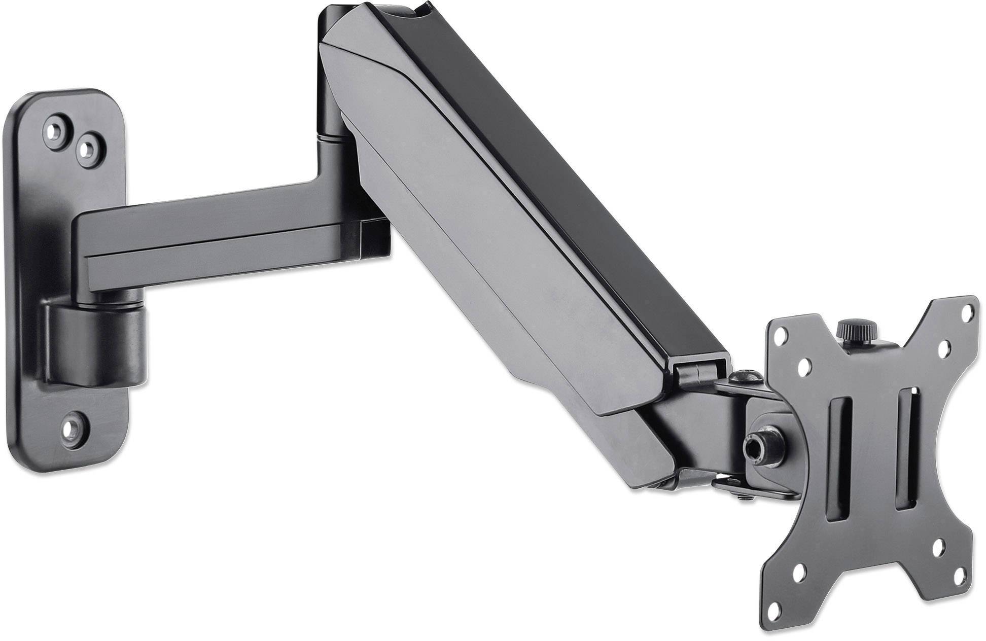 Manhattan Monitor wall mount 461610 1 Display(s) 43,2 cm (17") - 81,3 cm (32") Black Rotatable, Height-adjustable, Tilta-2