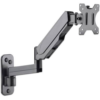 Manhattan 461610 Monitor wall mount 1 Display(s) 43,2 cm (17") - 81,3 cm (32") Black Rotatable, Height-adjustable, Tilta-3