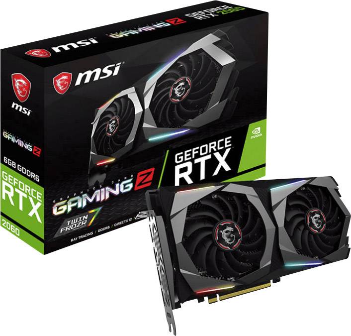 MSI Gaming GPU Nvidia GeForce RTX2060 Gaming Z 6 GB GDDR6 RAM PCIe x16 HDMI™, DisplayPort