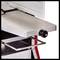 A silver gas griddle plate with a black rotary knob for heat regulation. Ideal for precision grilling. Developed for outdoor cooking.