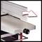 'Saw blade cover' indicates a protective device for a table saw to ensure safety during operation. Red arrows mark the relevant location.