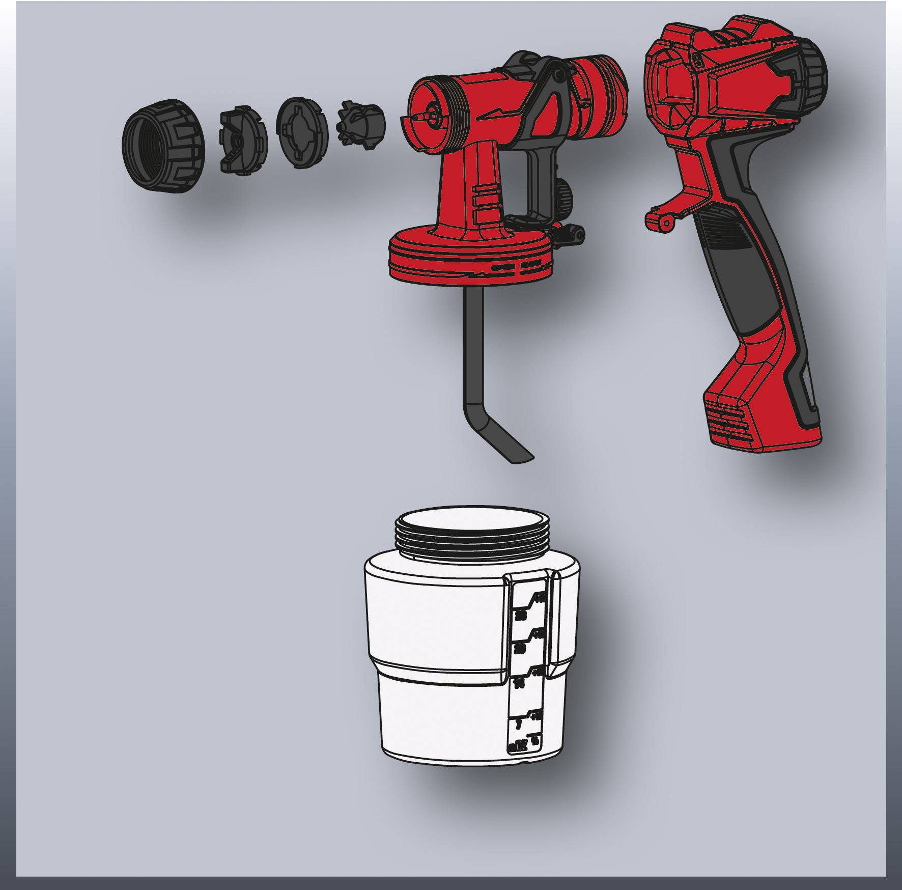 Einhell TCSY 700 S Paint spray system 700 W Max. feed rate 1000 ml/min