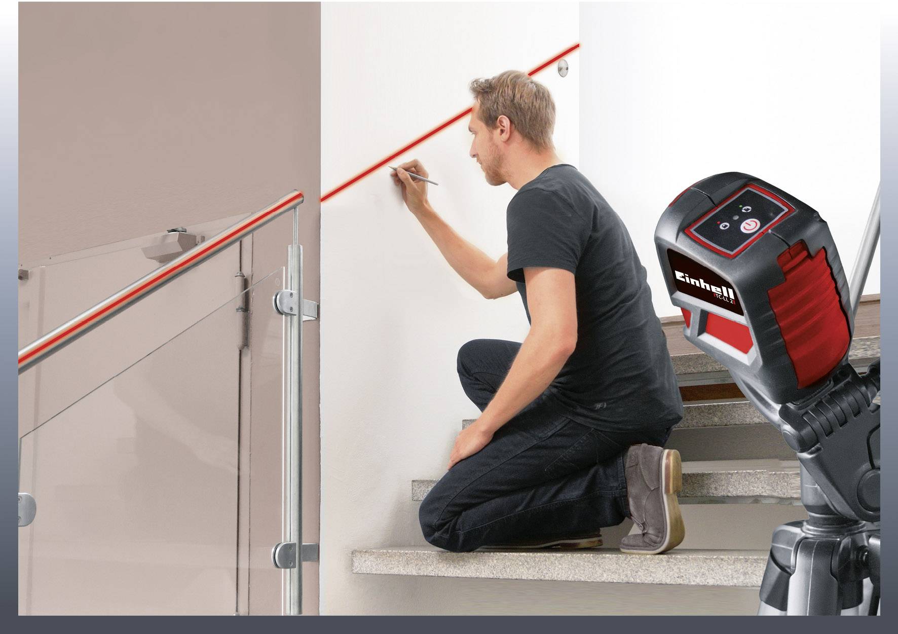 Einhell TC-LL 2 Cross line laser Incl. bag Range (max.): 8 m Calibrated to: Manufacturer's standards (no certificate)-4