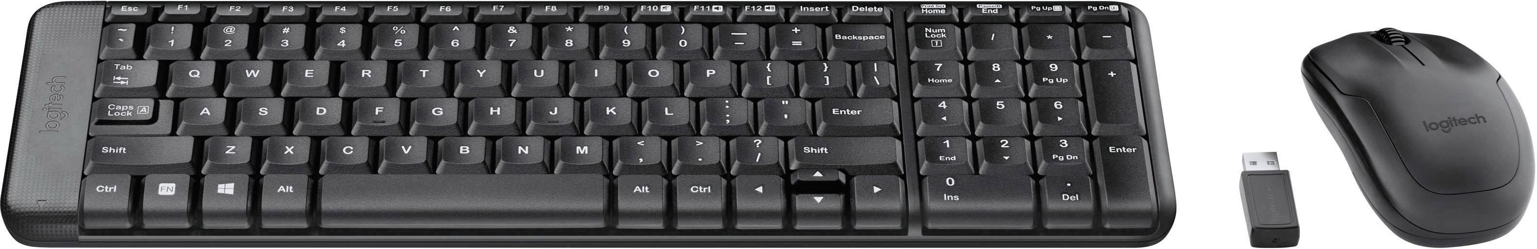Logitech MK220 Radio Keyboard and mouse set English (UK), QWERTY Black