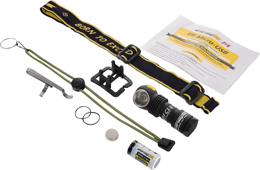 ArmyTek Elf C1 LED (monochrome) Headlamp rechargeable 900 lm F05001SC-1