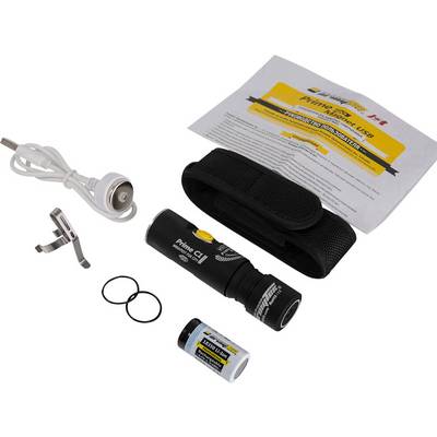 Torch with Accessories: Charger, Battery, Mount, Rubber Seals, Case, User Manual. Ideal for Outdoor Activities.