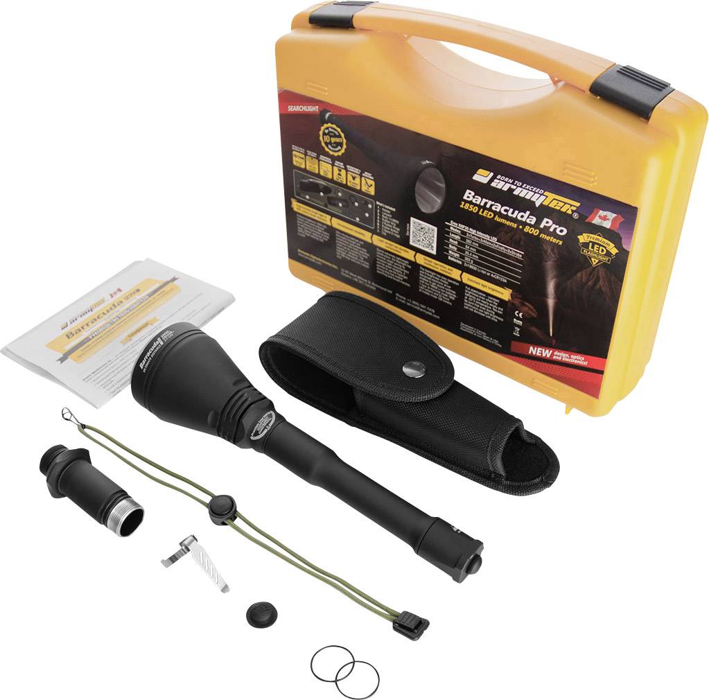 Torch Set with torch, bag, spare parts, instructions and orange carry case. 'Barracuda Pro' model shown.