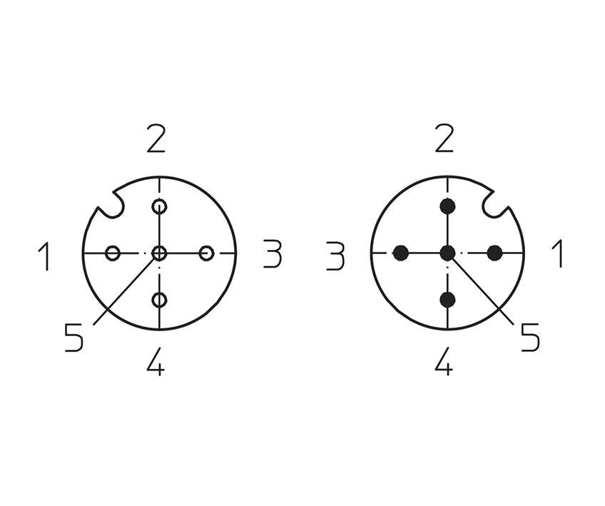 Lutronic 1101 Sensor/actuator cable M12 Plug, straight 1.50 m No. of pins (RJ): 5 1 pc(s)-0