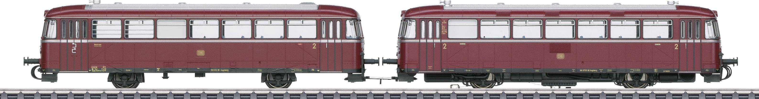 Image of Maerklin 39978 H0 VT 98.9 railcar with VS 98 controller carriage of DB Powered wagon V 98.9 with control wagon VS 98