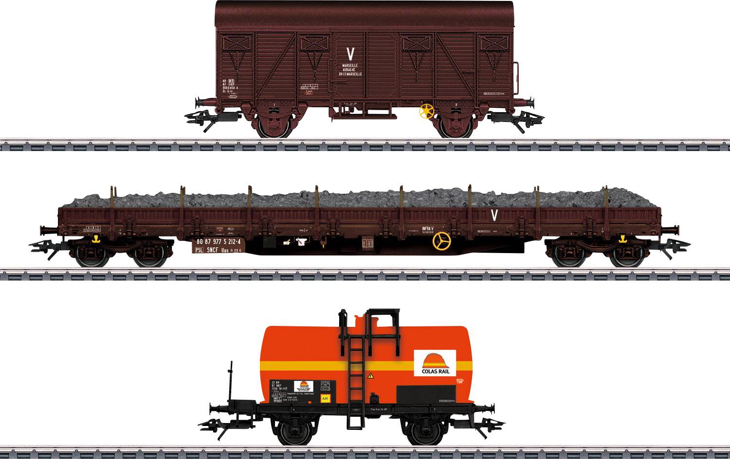 platform moed uitspraak Märklin 47103 H0 3er-Set Goods wagon Colas Rail of SNCF | Conrad.com