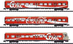 Minitrix T15708 N 3er Set Passenger Wagon Coca Cola Of Db