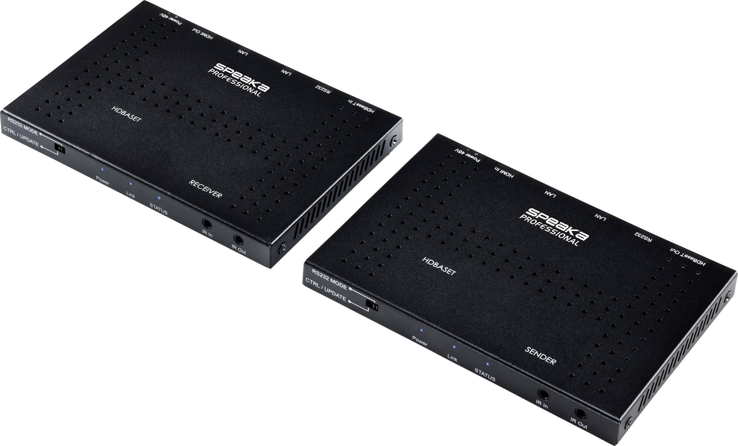 SpeaKa Professional HDMI™, Infrared, RJ45 HDBaseT extender (extension) via RJ45 network cable 70 m