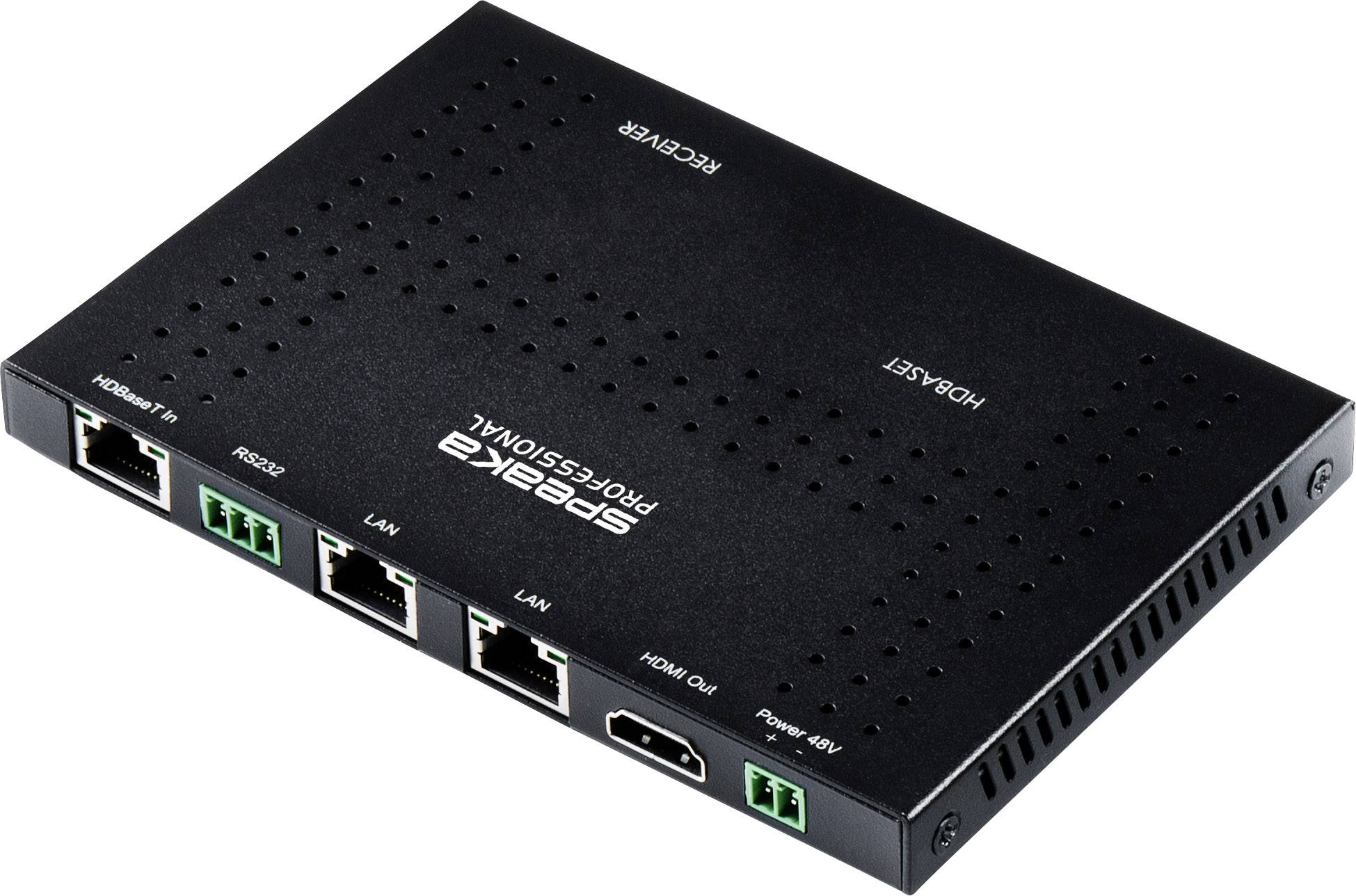 SpeaKa Professional LAN (10/100 Mbps) HDBaseT extender (extension) via RJ45 network cable 70 m