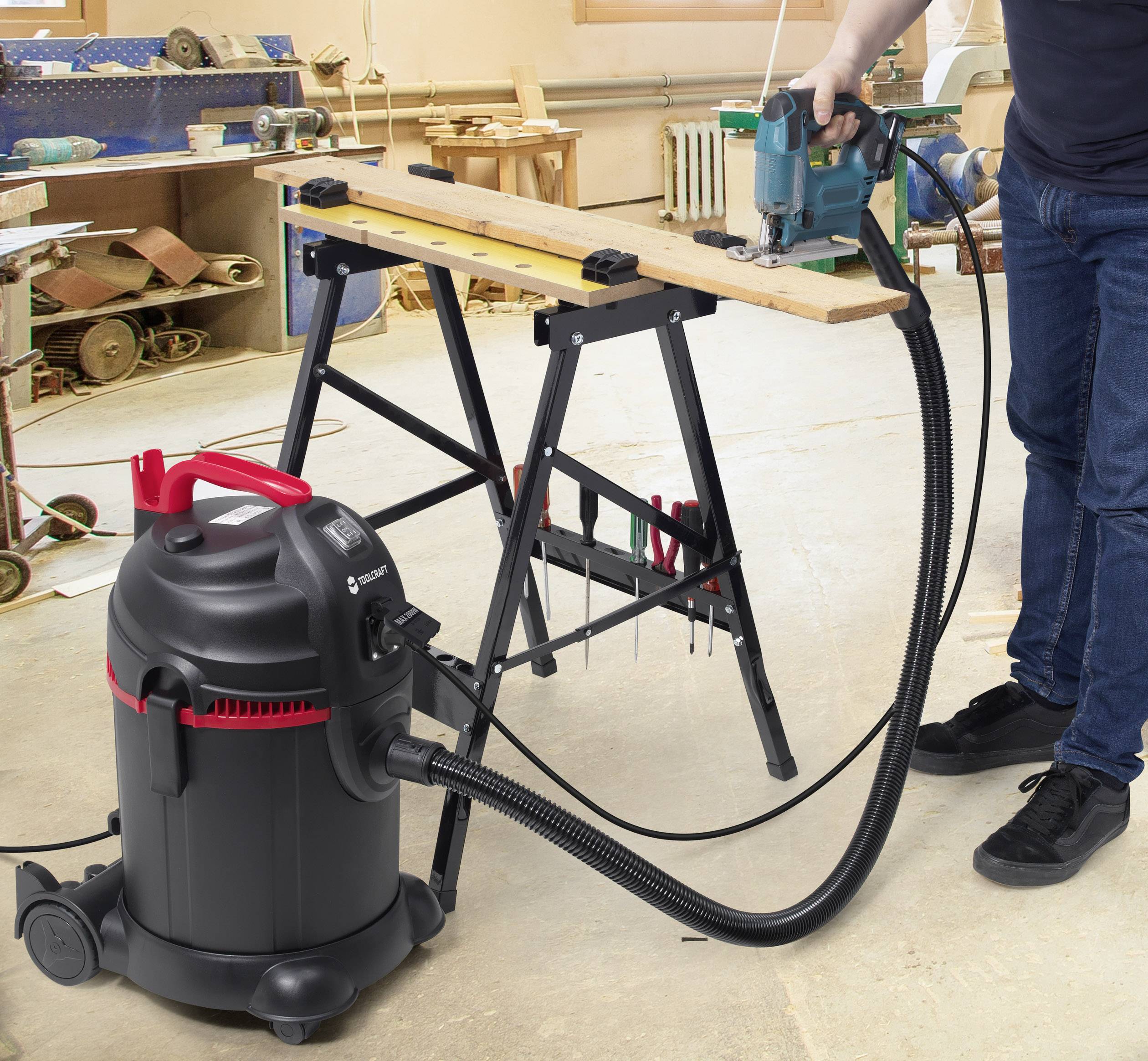 TOOLCRAFT N/TS-20 960138c03 Wet/dry vacuum cleaner 1200 W 25 l-5