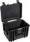 Black, opened protective hard plastic case with foam compartments, suitable for the safe transport of sensitive equipment.