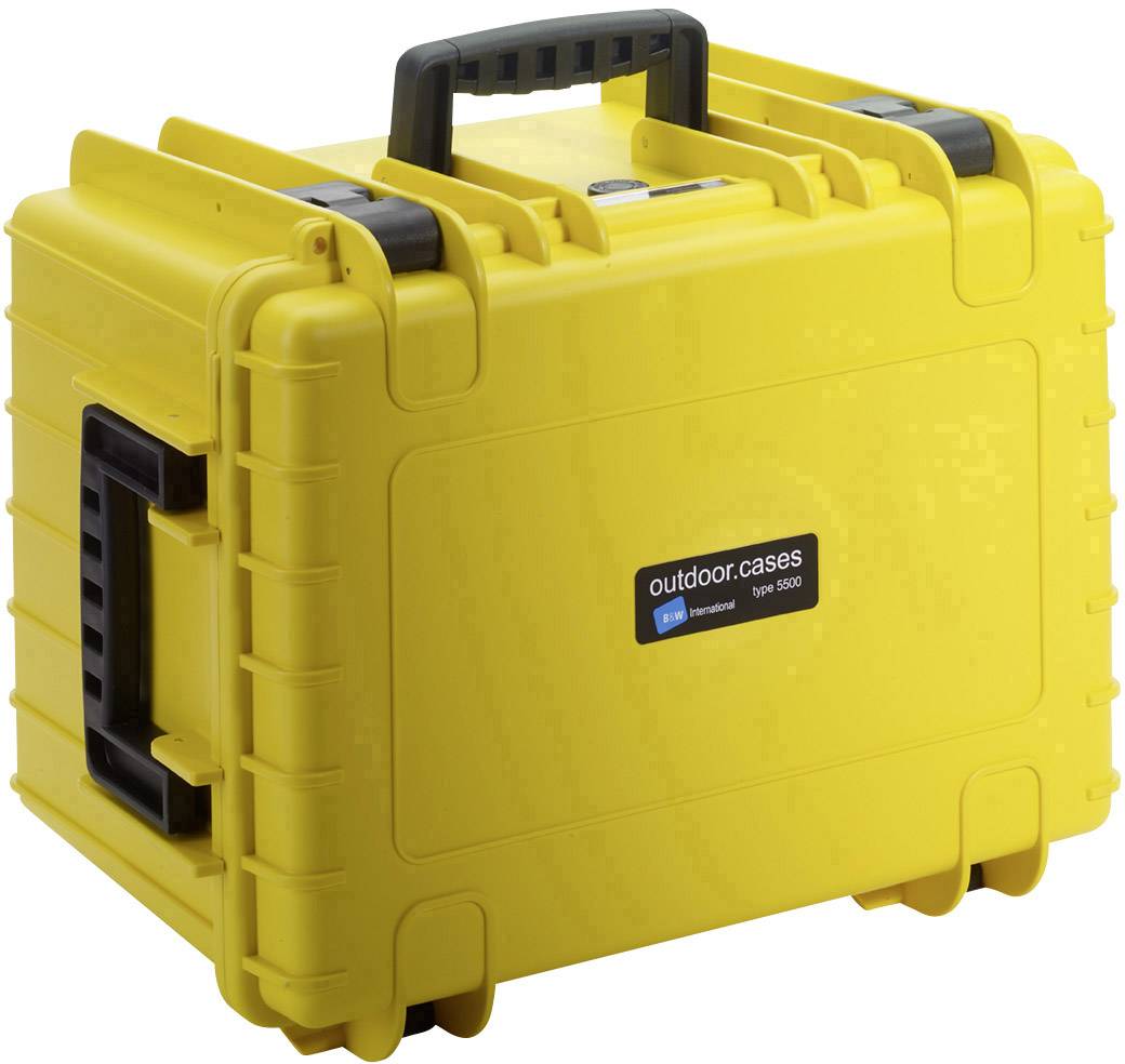 Yellow protective carry case with handles, sturdy and stackable, suitable for securely transporting delicate equipment outdoors.