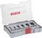 'Bosch drill bit set' in an opened, transparent plastic case with six different drill bits inside.