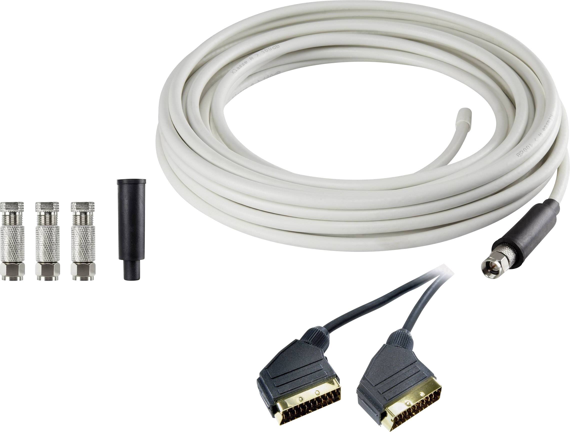 Renkforce Antennas, SAT Cable [1x F plug, HDMI plug 1x F plug, HDMI