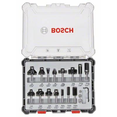 Milling cutter set, 6 mm shank, 15-part Bosch Accessories 2607017471    