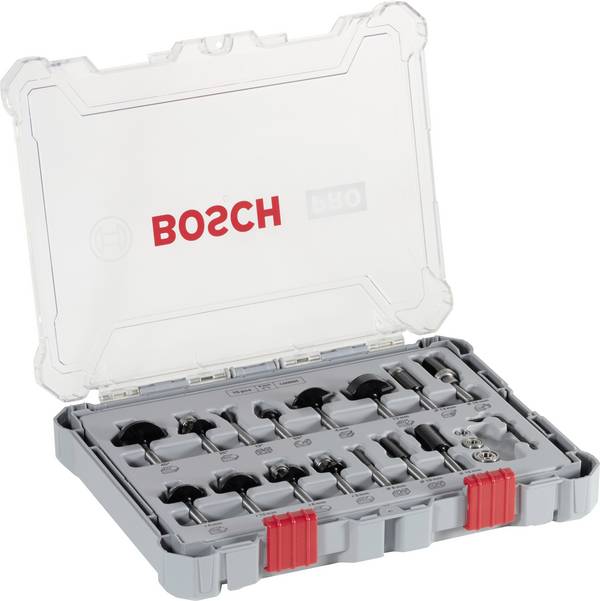 Milling cutter set, 6 mm shank, 15-part Bosch Accessories 2607017471