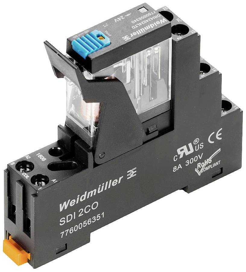 Weidmüller DRIKIT 12VDC 1CO LD/PB Crossbar switch 12 V DC 10 A 1 change ...