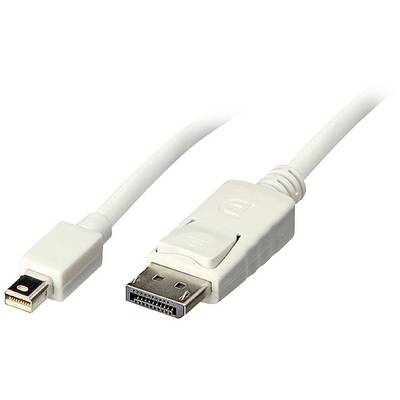 LINDY Mini DisplayPort / DisplayPort Adapter cable Mini DisplayPort plug, DisplayPort plug 5.00 m White 41059 UL-approve-0