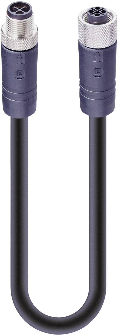 Lumberg Automation 934853302 Sensor/actuator cable M12 Plug, straight, Socket, straight 5.00 m No. of pins (RJ): 3+PE 1 -0
